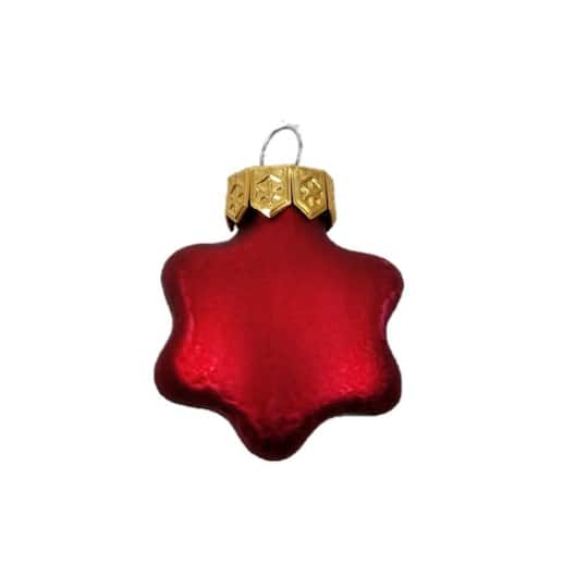 Whitehurst 1.75" Matte Glass Star Ornaments